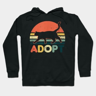 Adopt Don't Shop Retro Cat Hoodie